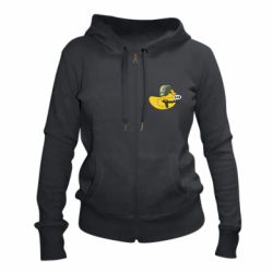 Женское худи на молнии Боевая утка - PrintSalon