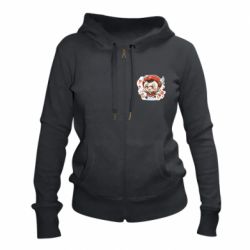 Женское худи на молнии Cute Klee - PrintSalon