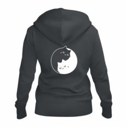 Женское худи на молнии Cute yin yang cats