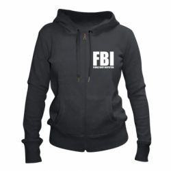 Женское худи на молнии FBI - Female Body Inspector