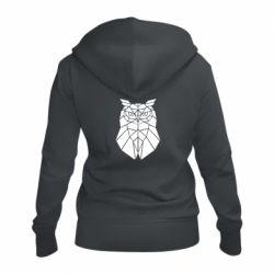 Жіноче худі на блискавці Geometric Owl - PrintSalon