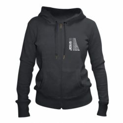 Женское худи на молнии Jesus is