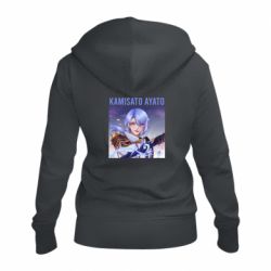 Женское худи на молнии Kamisato Ayato - PrintSalon