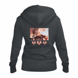 Жіноче худі на блискавці Kazuha with anemo symbol
