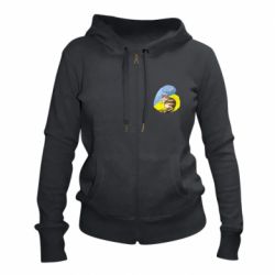 Женское худи на молнии Не забывайте о нас - PrintSalon