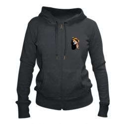 Женское худи на молнии One piece chibi Luffy - PrintSalon