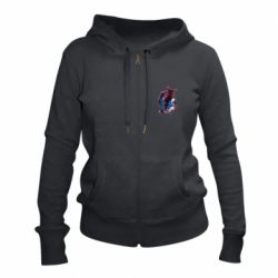 Женское худи на молнии ОСД Одиннадцать и Демогоргон - PrintSalon