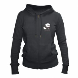 Женское худи на молнии Панда лайк