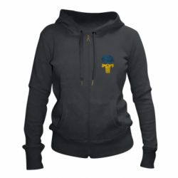 Жіноче худі на блискавці Punisher Ukraine - PrintSalon