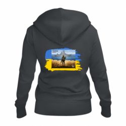 Женская худи на молнии Русский военный корабль! Украина - PrintSalon
