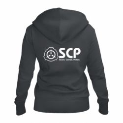 Жіноче худі на блискавці SCP logo text - PrintSalon