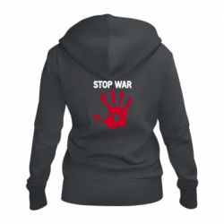 Женская худи на молнии Stop War - PrintSalon