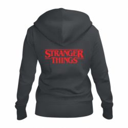 Женское худи на молнии Stragner Things Logo - PrintSalon