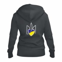 Женская худи на молнии Ukrainian heart - PrintSalon