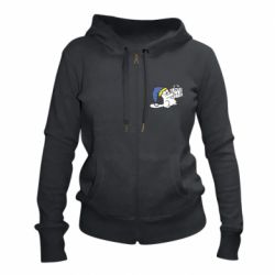 Женское худи на молнии Украинский кот саймона с подарком