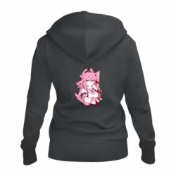 Женское худи на молнии Yae Miko portrait - PrintSalon