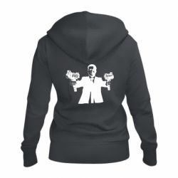 Женская худи на молнии Zelensky fuck putin - PrintSalon