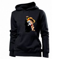 Женское худи One piece chibi Luffy - PrintSalon