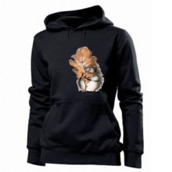 Женское худи Осенний ежик - PrintSalon