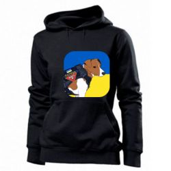 Женское худи Патрон на фоне флага - PrintSalon