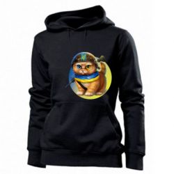 Женское худи Военный котик - PrintSalon