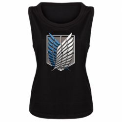 Женская майка Attack Titan Survey Corps Logo 3D