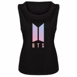 Женская майка BTS gradient logo - PrintSalon