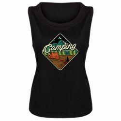 Женская майка Camping and forest - PrintSalon