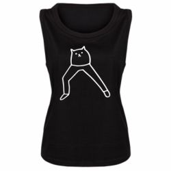 Женская майка Cat in pants - PrintSalon