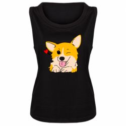 Женская майка Cute Corgi Puppy