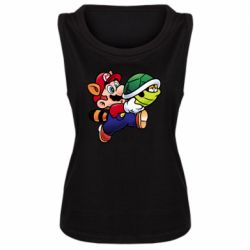 Женская майка Cute Mario with turtle - PrintSalon