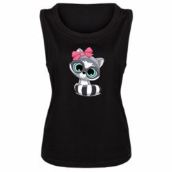 Женская майка Cute raccoon - PrintSalon
