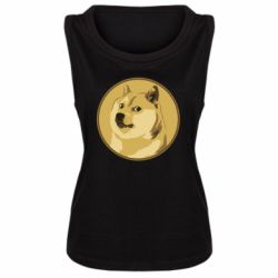Женская майка Dogecoin - PrintSalon