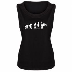Женская майка Эволюция мотоциклиста - PrintSalon
