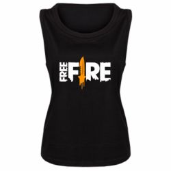 Майка жіноча Free Fire vertical logo - PrintSalon