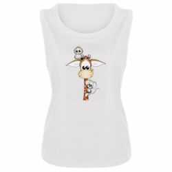 Женская майка Giraffe Owl and Mouse - PrintSalon