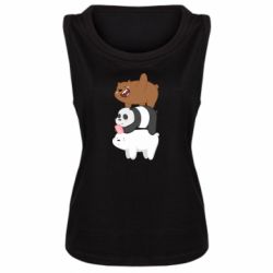 Женская майка Гризли Панда и Белый - PrintSalon