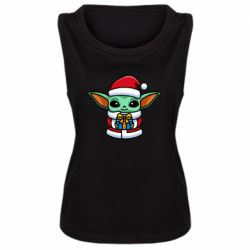 Женская майка Grogu Santa Claus - PrintSalon