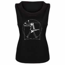 Женская майка Guitarist Da Vinci - PrintSalon