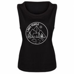 Женская майка I hate people - camper - PrintSalon