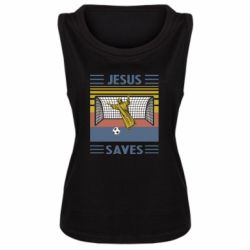Женская майка Jesus will save - PrintSalon