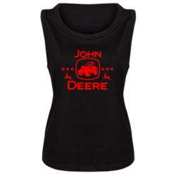 Женская майка John Deere and tractor fanArt - PrintSalon