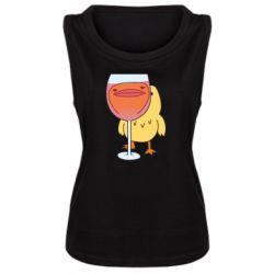 Женская майка Качка і келих вина - PrintSalon