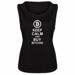 Женская майка Keep calm and by bitcoin - PrintSalon