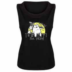 Женская майка Кот Саймона, хочу на море - PrintSalon