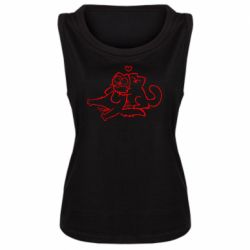 Женская майка Кот Саймона Любовь - PrintSalon