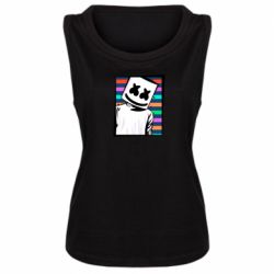 Женская майка Marshmello Colorful Portrait - PrintSalon