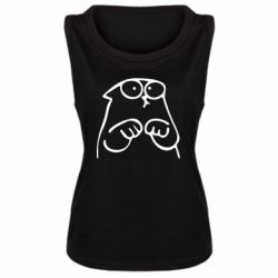 Женская майка Милый Кот Саймона - PrintSalon