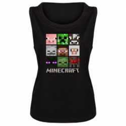 Майка жіноча Minecraft character heads - PrintSalon