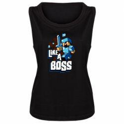 Женская майка Minecraft Like a Boss - PrintSalon